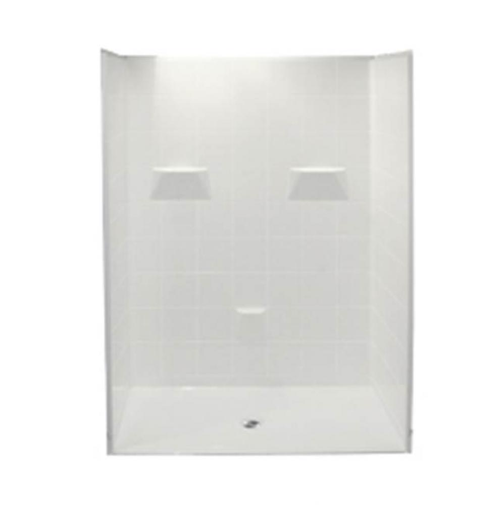 Alcove AcrylX 37 x 60 x 78 Shower in Biscuit MP 6036 BF 5P .875 C