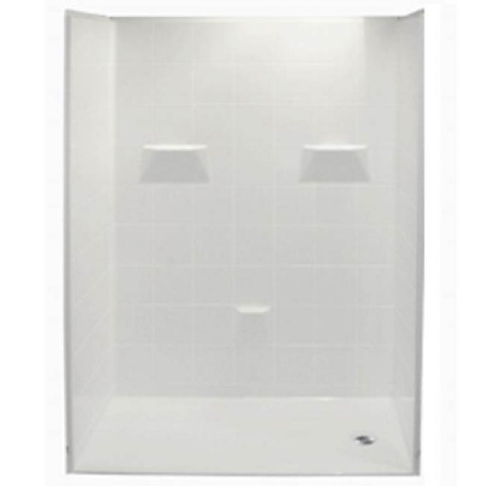 Alcove AcrylX 33 x 60 x 78 Shower in Biscuit Granite MP 6033 BF 5P 1.0 L/R