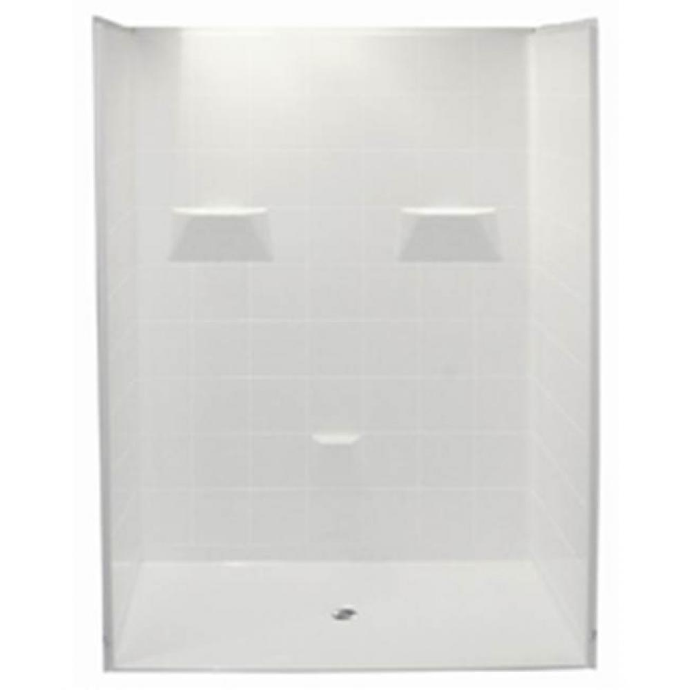 Alcove AcrylX 33 x 60 x 77 Shower in Mink Granite MP 6033 BF 5P .75 C