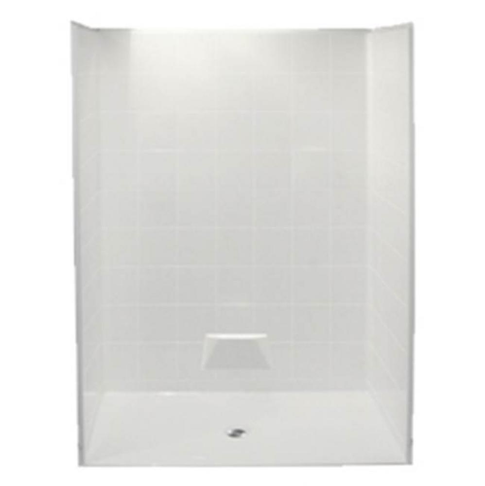 Alcove AcrylX 50 x 50 x 77 Shower in Biscuit MP 5050 BF 5P 1.0 C