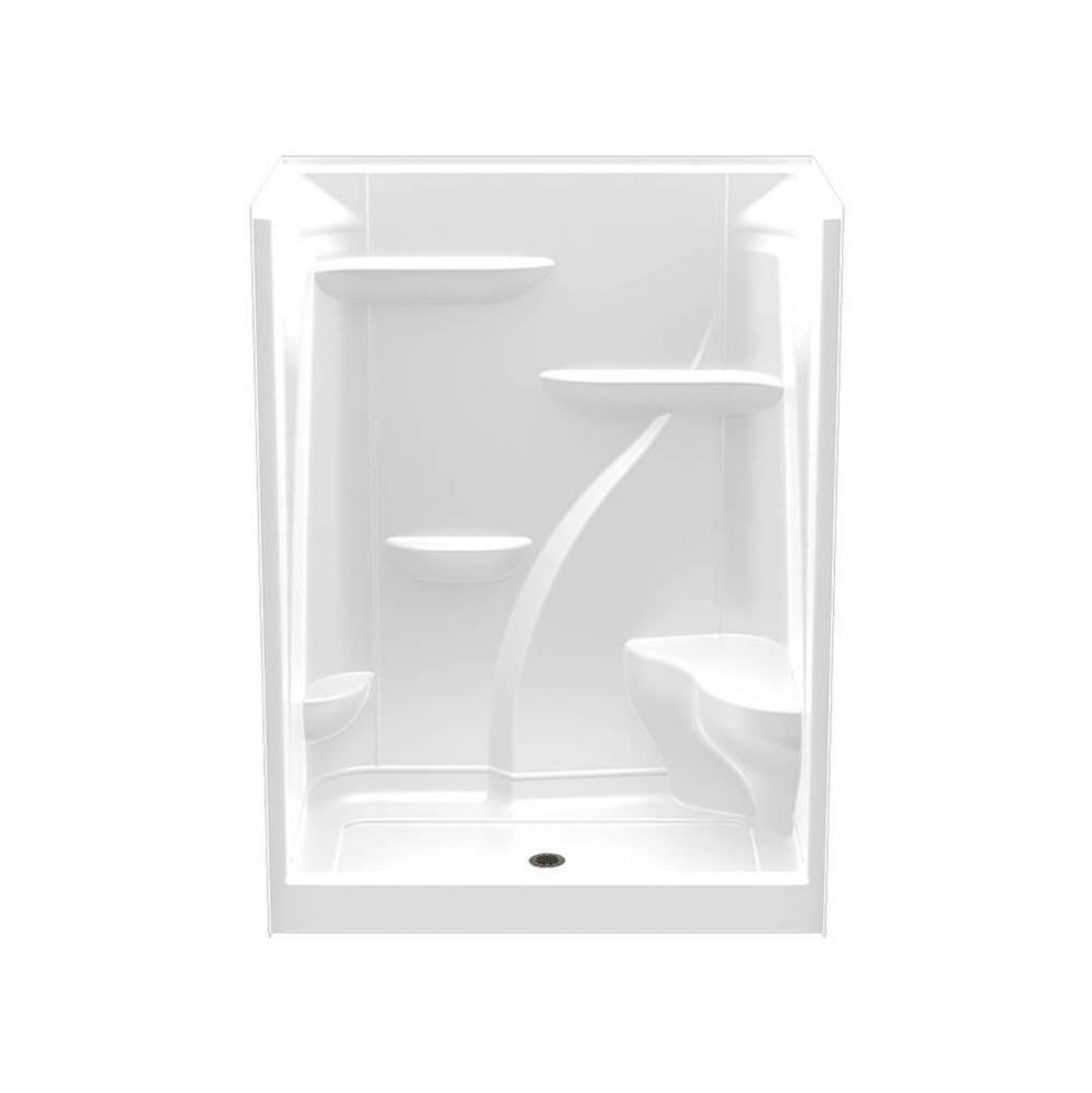 Alcove Thermal Cast Acrylic 37 x 60 x 79 Shower in Biscuit A6036SH 1S OT