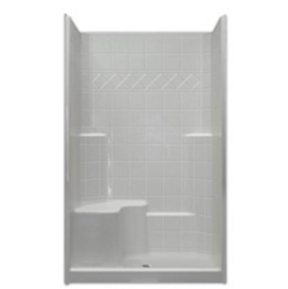 Alcove Thermal Cast Acrylic 37 x 48 x 79 Shower in Biscuit CHM 3648 SH 3P 1S