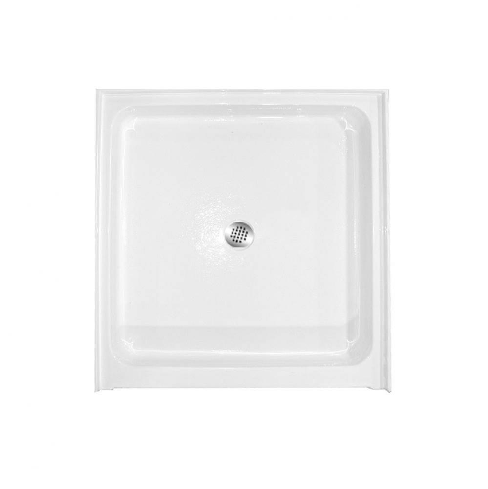 Thermal Cast Acrylic 36 x 36 x 7 Shower Base in White AB 3636