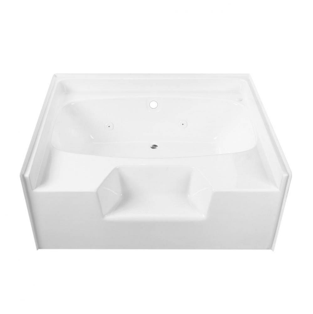 Alcove AcrylX 59 x 48 x 25 Bath in White Granite GGTWSTO