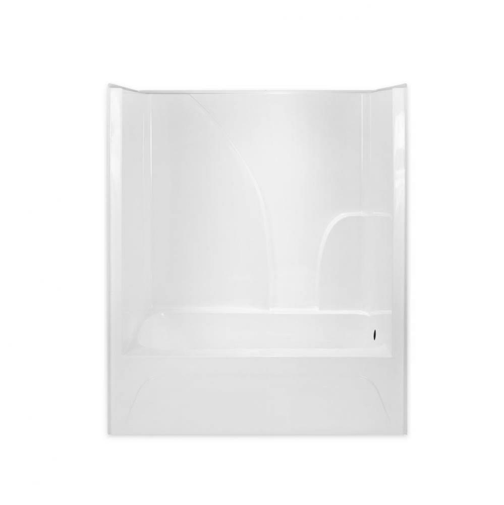 Alcove AcrylX 34 x 60 x 73 Tub Shower in White Granite G6034TS