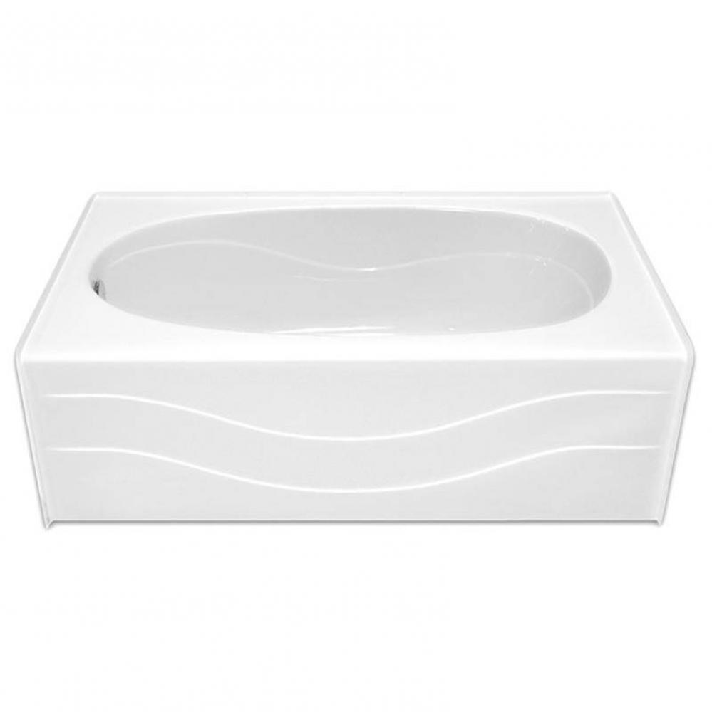 Alcove AcrylX 60 x 35 x 20 Bath in White Granite G6036TOCS