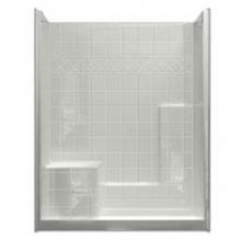 Hamilton Bathware HA001602-L-000-WHT - Alcove Solid Surface 33 x 60 x 77 Shower in White STN6032SH 1S TILE