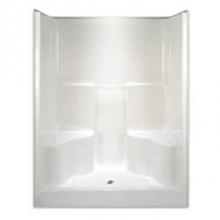 Hamilton Bathware HA001604-C-000-BIS - Alcove Solid Surface 36 x 60 x 78 Shower in Biscuit STN6077SH 2S