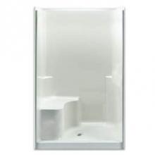 Hamilton Bathware HA001600-L-000-BIS - Alcove Solid Surface 37 x 48 x 78 Shower in Biscuit STN4837SH 1S