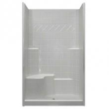 Hamilton Bathware HA001381-R-000-RBG - Alcove AcrylX 37 x 48 x 80 Shower in Rabbit Granite M3648SH1STile