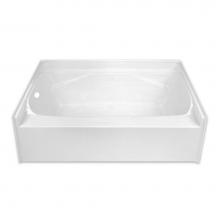 Hamilton Bathware HA001134-R-WP-WHT - Alcove AcrylX 72 x 41 x 24 Bath in White G7224TOL/R
