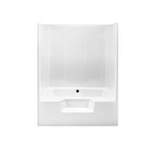 Hamilton Bathware HA001233-C-WP-WHT - Alcove AcrylX 48 x 60 x 78 Tub Shower in White G6048TSWS