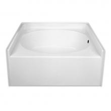 Hamilton Bathware HA001136-R-WP-WHT - Alcove AcrylX 60 x 42 x 22 Bath in White GGTNSLS