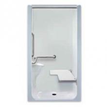 Hamilton Bathware HA001307-X2LBSVBL-000-BIS - Alcove Thermal Cast Acrylic 38 x 43 x 76 Shower in Biscuit A4136IBS OT