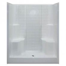 Hamilton Bathware HA001364-C-000-SGR - Alcove AcrylX 36 x 60 x 75 Shower in Starlight Granite G6099SH2STile