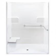 Hamilton Bathware HA001367-XBASE-000-CCG - Alcove AcrylX 39 x 62 x 78 Shower in Coco Granite G6239IBS