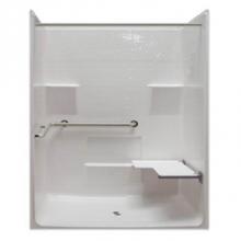 Hamilton Bathware HA001369-XBASE-000-WHT - Alcove AcrylX 34 x 63 x 78 Shower in White G6334IBS Tile