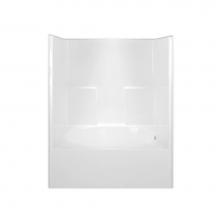 Hamilton Bathware HA001231-R-WP-STS - Alcove AcrylX 36 x 60 x 75 Tub Shower in Silver G6042TSHS L/R