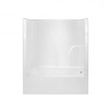 Hamilton Bathware HA001228-R-000-QGR - Alcove AcrylX 34 x 60 x 73 Tub Shower in Quail Granite G6034TS