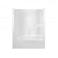 Hamilton Bathware HA001236-L-WP-RBG - Alcove AcrylX 32 x 60 x 77 Tub Shower in Rabbit Granite G6078TS