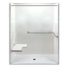 Hamilton Bathware HA001366-XBASE-000-DGR - Alcove AcrylX 36 x 62 x 77 Shower in Dune Granite G6237IBS