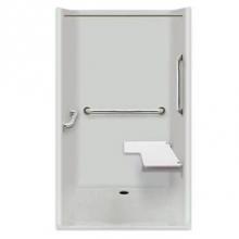 Hamilton Bathware HA001340-XBASE-000-BSG - Alcove AcrylX 45 x 51 x 78 Shower in Biscuit Granite G4248IBS