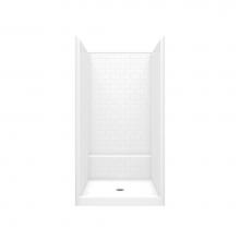 Hamilton Bathware HA004003-C-BON - Alcove AcrylX 43 x 42 x 80 Shower in Bone G 14242 SH SST Alcove Shower