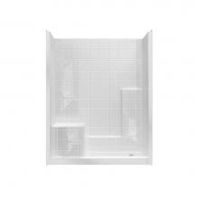 Hamilton Bathware HA001319-R-000-WHT - Alcove Thermal Cast Acrylic 33 x 60 x 77 Shower in White CHM 6032 SH 1S 3P