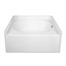 Hamilton Bathware HA001111-R-WP-THG - Alcove AcrylX 60 x 42 x 27 Bath in Thunder Gray G4260TOLR