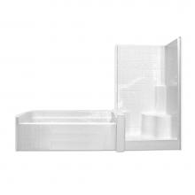 Hamilton Bathware HA001244-L-WP-WHT - Alcove AcrylX 42 x 114 x 79 Tub Shower in White MInfinitiVITile1S