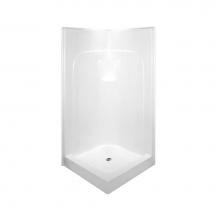 Hamilton Bathware HA001331-C-000-IGY - Corner AcrylX 37 x 37 x 77 Shower in Ice Grey G3677NA