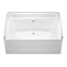 Hamilton Bathware HA001128-C-000-WHG - Alcove AcrylX 60 x 43 x 28 Bath in White Granite G6043TO