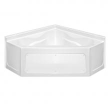 Hamilton Bathware HA001130-C-WP-WHG - Corner AcrylX 59 x 59 x 25 Bath in White Granite G6060RS