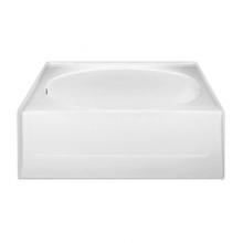 Hamilton Bathware HA001106-R-000-WHT - Alcove AcrylX 60 x 42 x 22 Bath in White G2406TO