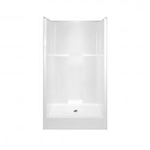 Hamilton Bathware HA001339-C-000-WHG - Alcove AcrylX 37 x 42 x 74 Shower in White Granite G4236SH