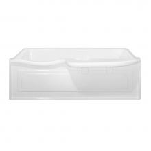 Hamilton Bathware HA001080-R-AIR-WHT - Alcove Thermal Cast Acrylic 60 x 32 x 18 Bath in White CHA 6034 TO