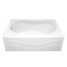 Hamilton Bathware HA001127-R-000-WHG - Alcove AcrylX 60 x 42 x 20 Bath in White Granite G6042CS