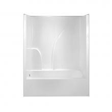 Hamilton Bathware HA001225-R-WP-WHT - Alcove AcrylX 32 x 60 x 75 Tub Shower in White G6032TSHS