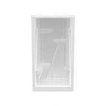 Hamilton Bathware HA001575-L-000-BIS - Alcove Thermal Cast Acrylic 35 x 48 x 90 Shower in Biscuit A4890SH 1S
