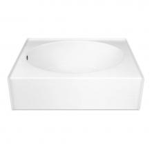 Hamilton Bathware HA001135-R-WP-WHG - Alcove AcrylX 60 x 37 x 22 Bath in White Granite GGT36TO