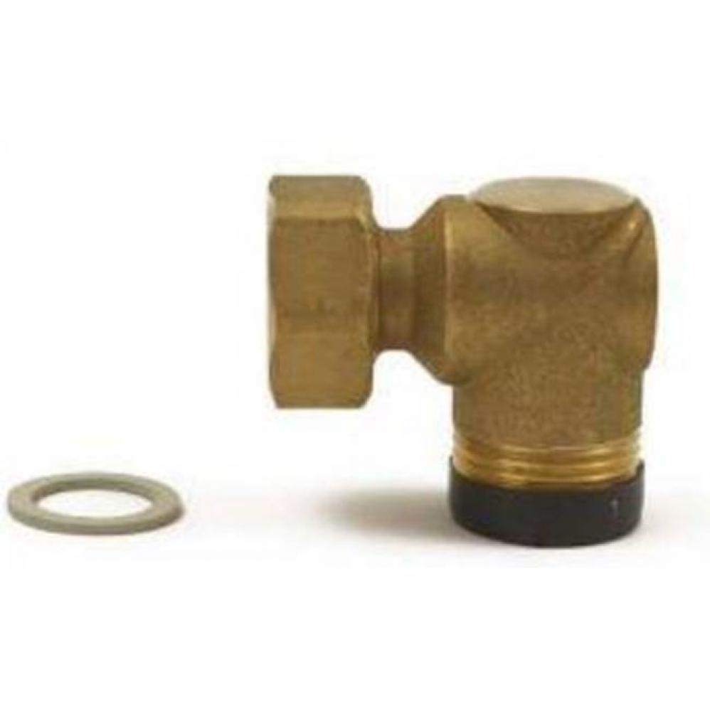 1 1/4&apos;&apos; Bspp 90-Degree Angle Piece W/Gasket, Brass