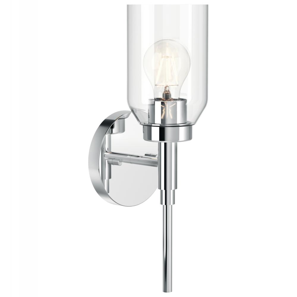 Madden 14.75 Inch 1 Light Wall Sconce with Clear Glass in Chrome