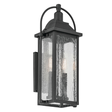 Kichler 49714BKT - Harbor Row 18.5" 2-Light Outdoor Wall Light with Clear Seeded Glass in Textured Black