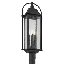 Kichler 49717BKT - Harbor Row 27.25" 4-Light Outdoor Post Light with Clear Seeded Glass in Textured Black