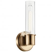 Kichler 52653CPZ - Aviv 13 Inch 1 Light Wall Sconce with Clear Glass in Champagne Bronze