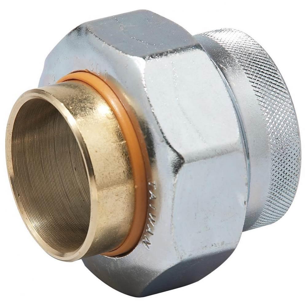 3/4 IN Dielectric Union, Female British Standard Pipe Thread to 16 MM Brass Sweat Connection