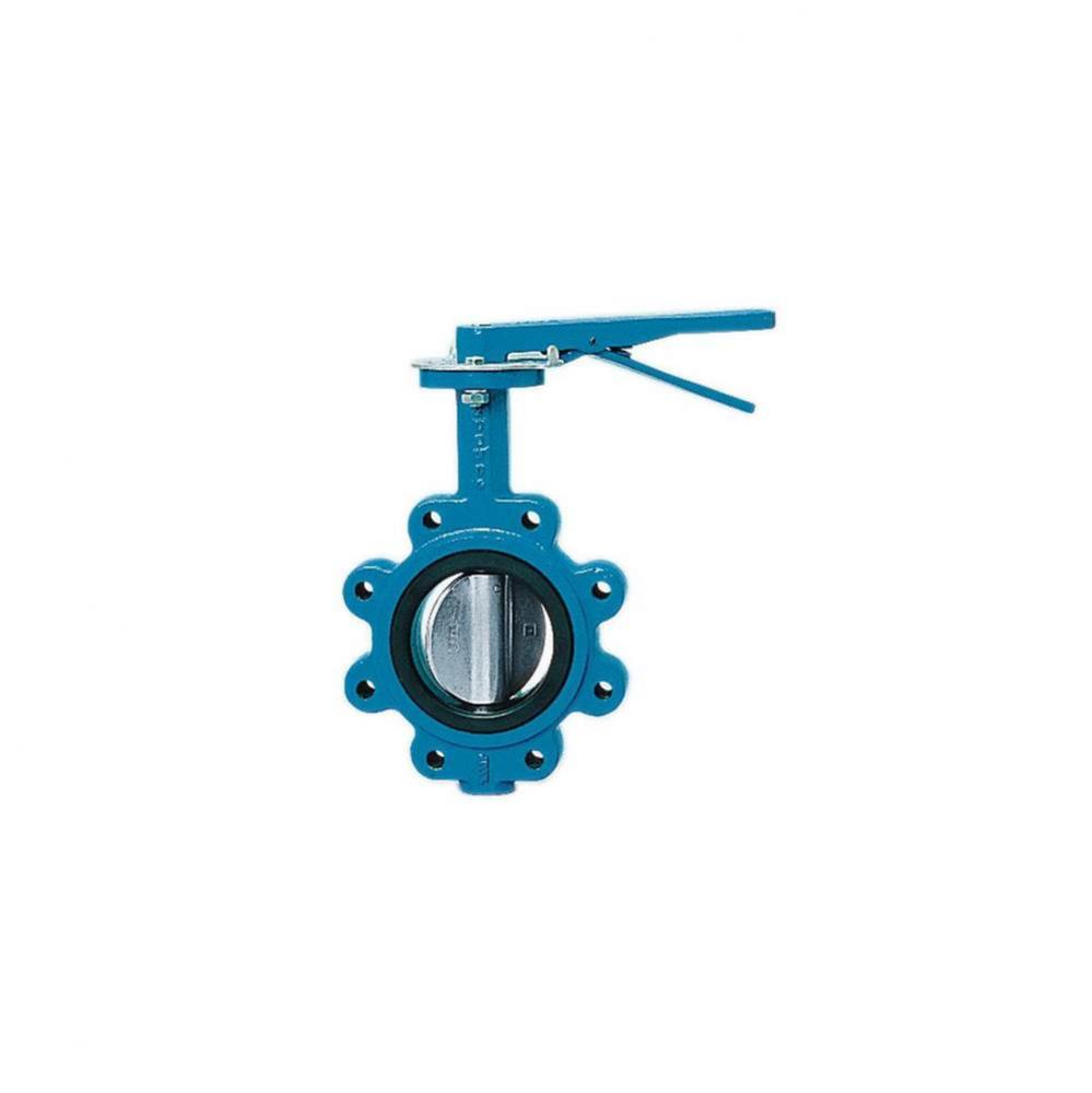 3 In Butterfly Valve, Full Lug, Ductile Iron Body, Aluminum Bronze Disc, 416 Ss Shaft, Epdm Seat,