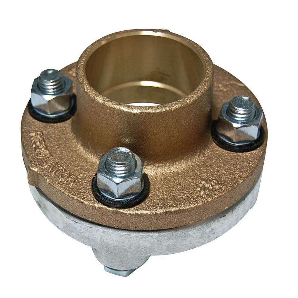 2 In Lead Free Dielectric Flange Pipe Fitting, Iron Pipe Thread x Copper Solder Joint