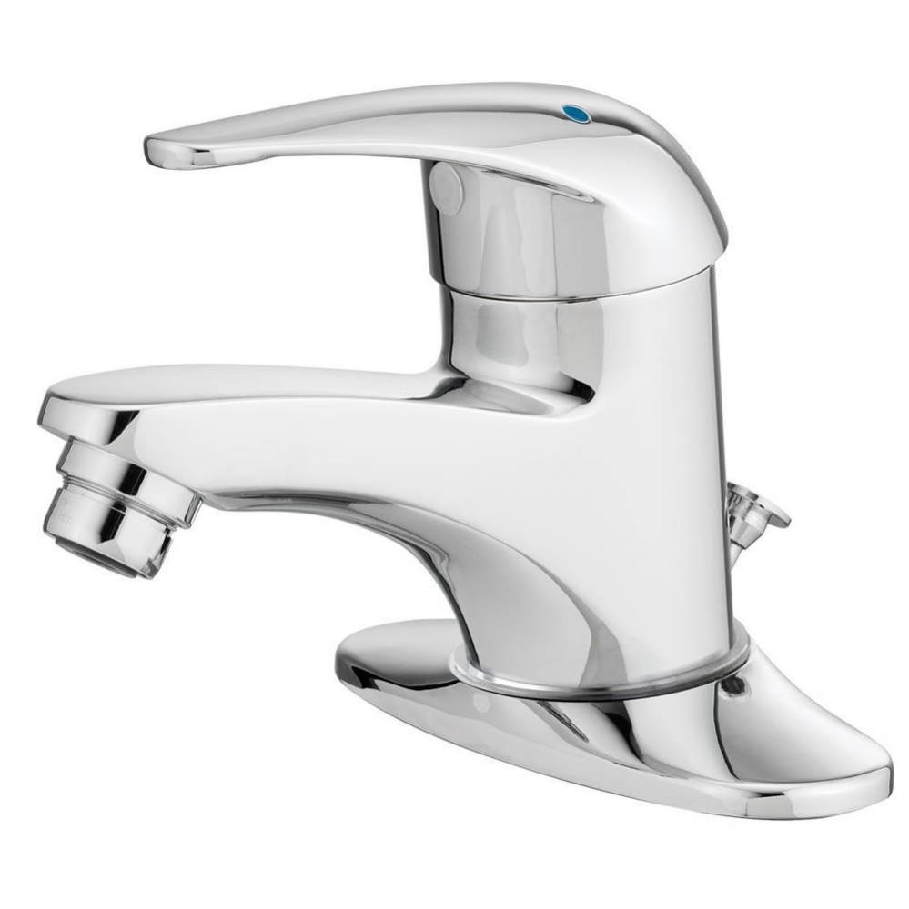 Lavsafe (TM) Thermostatic Faucet With Deck Plate And Pop-Up Waste