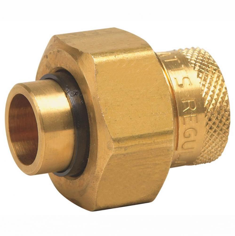 1/2 In Lead Free Dielectric Union, Female Brass Pipe Thread x Female Solder Connection